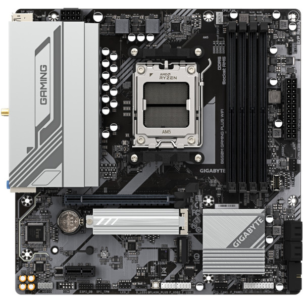 Gigabyte B650M GAMING PLUS WIFI (AM5 B650 4xDDR5 HDMI 2xDP mATX)