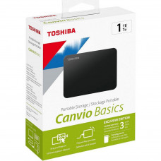 HDD external, USB 3.2 1Tb, Toshiba Canvio Basics Exclusive 2.5" External (HDTB510MK3AA), чорний