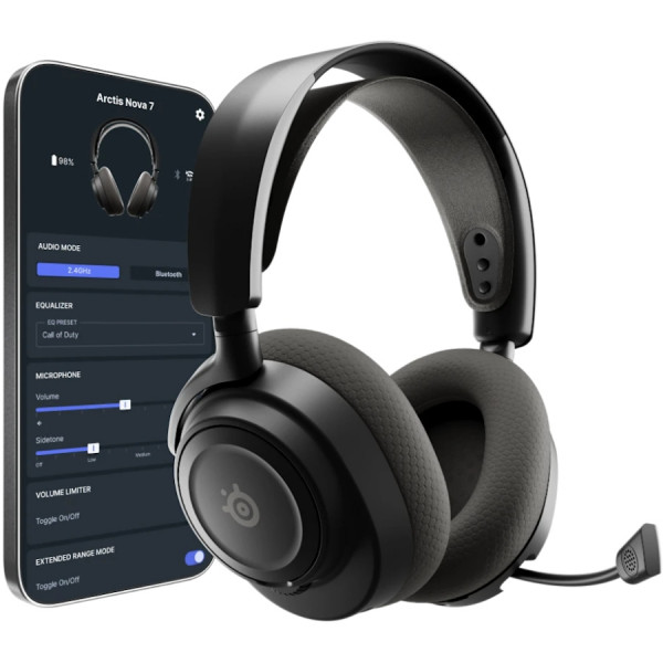 Ігрова гарнітура SteelSeries Arctis Nova 7P Gen 2 Wireless Black PC/PS/SW/MAC/MOB