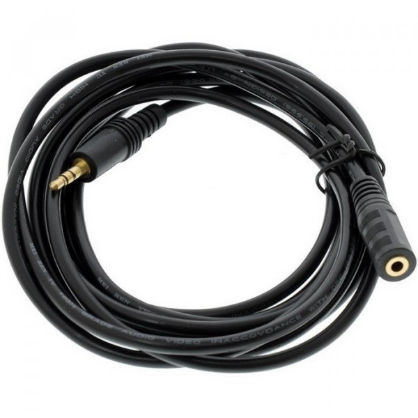 Кабель AUX Audio TRS M/F 10.0м чорний