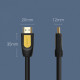 Кабель HDMI M - M, 1.0 м, V2.0 Round Cable 4K, HD101 UGREEN Чорний+Жовтий