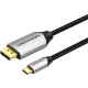 Кабель USB 3.1 Type-C M - DisplayPort M, 1.5м v.2.1 16K30Hz Aluminum Alloy сірий Vention