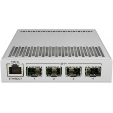 Комутатор Mikrotik CRS305-1G-4S+IN, 4x SFP+ ports, 1x Gigabit Ethernet, metallic enclosure