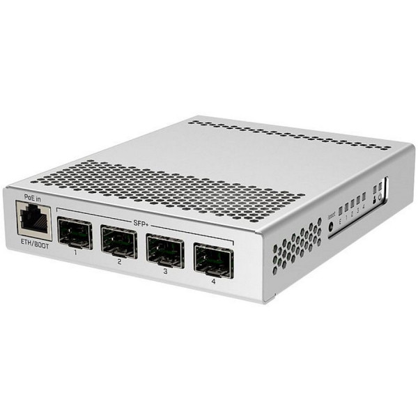 Комутатор Mikrotik CRS305-1G-4S+IN, 4x SFP+ ports, 1x Gigabit Ethernet, metallic enclosure