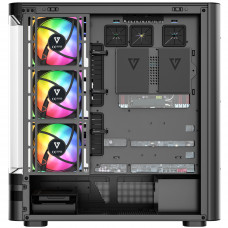 Корпус Modecom VOLCANO AQ200 ARGB MIDI FRONT LCD, 4x120mm fans BLACK без БЖ ATX