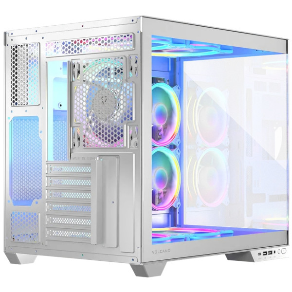 Корпус Modecom VOLCANO PANORAMA APEX ARGB 5F MIDI WHITE без БЖ ATX