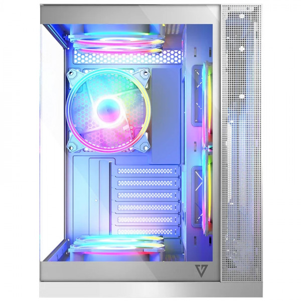 Корпус Modecom VOLCANO PANORAMA APEX ARGB 5F MIDI WHITE без БЖ ATX