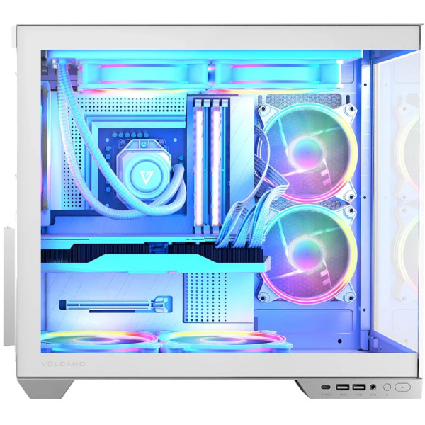 Корпус Modecom VOLCANO PANORAMA APEX ARGB 5F MIDI WHITE без БЖ ATX