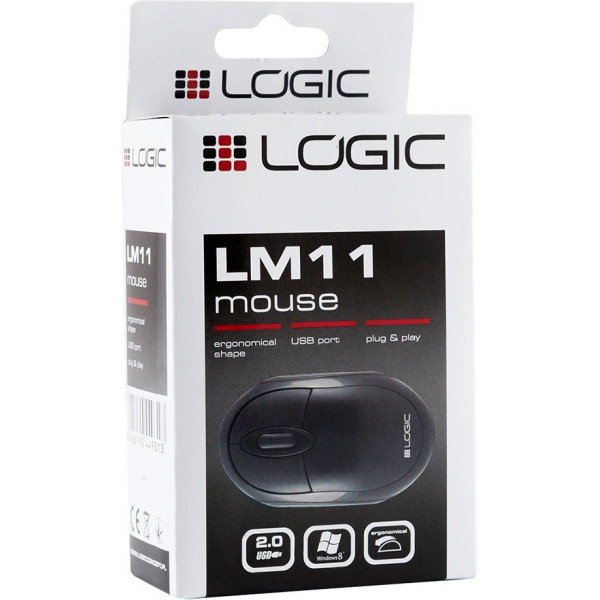 Мишка LogicConcept LM-11, 3 кн., 1000dpi, чорна