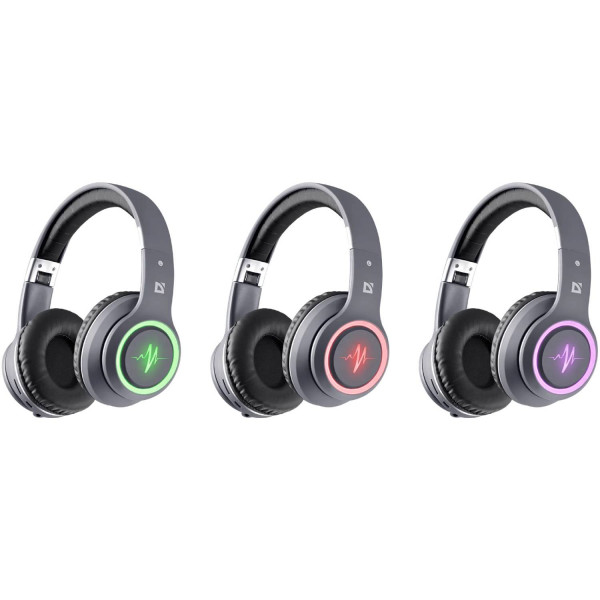 Навушники з мікрофоном Defender FreeMotion B571 Bluetooth, LED, сірі