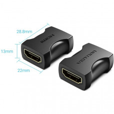 Перехідник HDMI F -> HDMI F, 4K 60Гц PVC, чорний, Vention