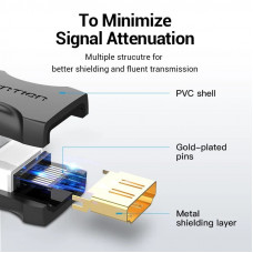 Перехідник HDMI F -> HDMI F, 4K 60Гц PVC, чорний, Vention