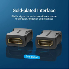 Перехідник HDMI F -> HDMI F, 4K 60Гц PVC, чорний, Vention
