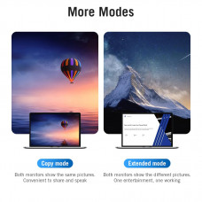 Перехідник HDMI M -> VGA F, 1080P 60Hz, 3,5мм Audio, Vention чорний
