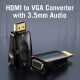 Перехідник HDMI M -> VGA F, 1080P 60Hz, 3,5мм Audio, Vention чорний