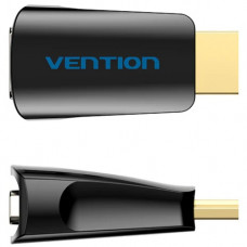 Перехідник HDMI M -> VGA F, 1080P 60Hz, 3,5мм Audio, Vention чорний