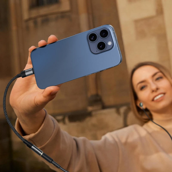 Перехідник USB-C -> 3.5 mm 15cm audio converter J12 Acefast black