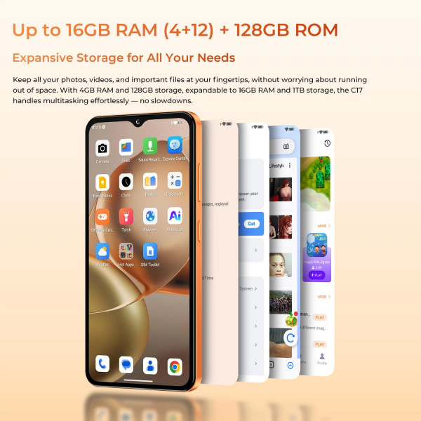 Смартфон Oukitel C17 6.52" HD /4GB/64GB/ T310 /5000mAh/ 13+5Мп / Blue