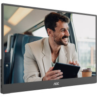 TFT 15.6" AOC 16T20E2, IPS, HDMI, USB- C, колонки, чорний
