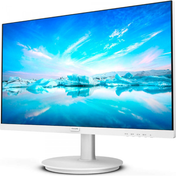 TFT 23.8" Philips 241V8AW, IPS, 75Hz, VGA, HDMI, колонки, білий