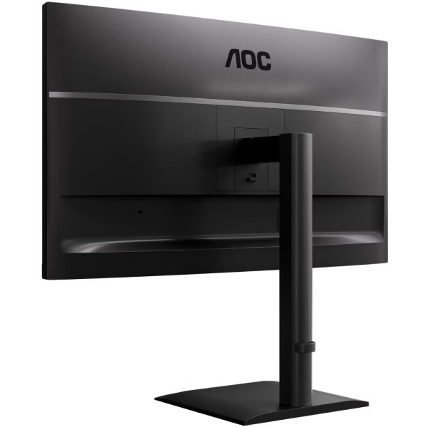 TFT 27" AOC U27E4CV, 4K UHD, IPS, 2xHDMI, DP, USB-C, RJ-45, USB hub, HAS, Pivot, кол., чорний