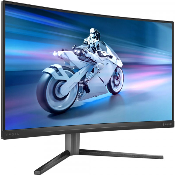 TFT 27" Philips 27M2C5200W, VA, вигнутий, 280Hz, 0,3 ms, 2xHDMI, DP, HAS, Pivot, чорно-сірий