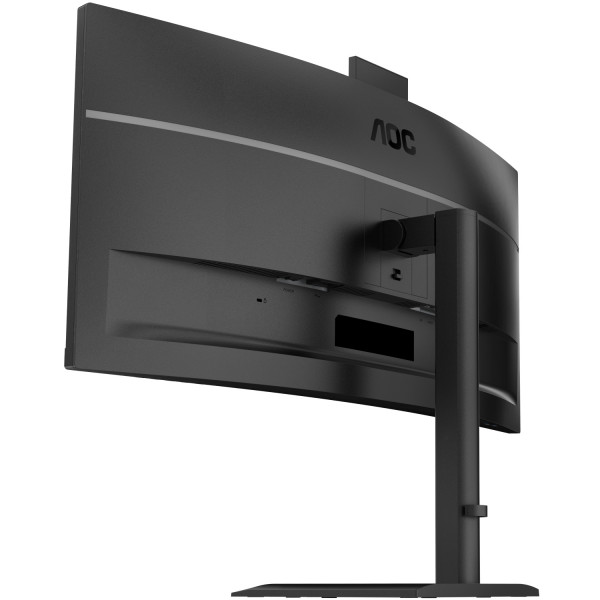 TFT 34" AOC CU34E4CW, WQHD, VA, 120Гц, вигн., 2xHDMI, DP, USB-C, RJ-45, USB-hub,cam,HAS, кол.,чорний
