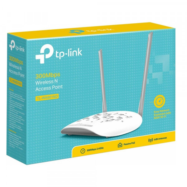 Точка доступу TP-Link TL-WA801N N300 1хFE LAN passive PoE