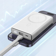 УМБ Joyroom Magnetic Wireless 10000mAh JR-PBM01 20W QC, USB-C In/Out White