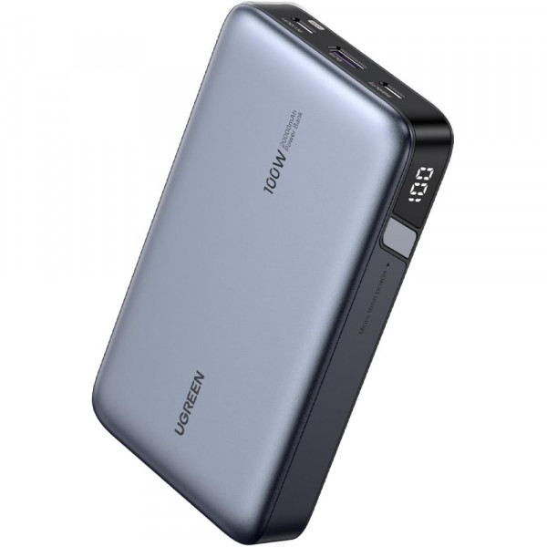 УМБ Ugreen 20000mAh 100W PD,QC, USB-A, 2xUSB-С Grey (PB720)