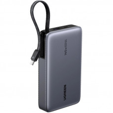 УМБ Ugreen 20000mAh 145W PD3.1.QC, USB-A,USB-С IN/OUT, with built in USB-C cable (PB551) Gray