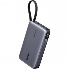 УМБ Ugreen 20000mAh 145W PD3.1.QC, USB-A,USB-С IN/OUT, with built in USB-C cable (PB551) Gray