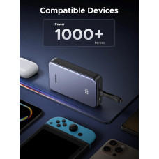 УМБ Ugreen 20000mAh 20W PD3.0/QC3.0, USB-A,USB-С IN/OUT, with build Type-C cable (PB505) Gray