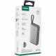 УМБ Ugreen 20000mAh PB550 67W USB-A, USB-C In/Out, with built-in USB-C cable Grey