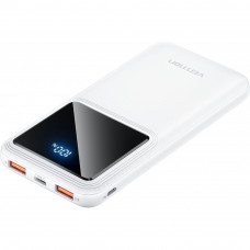 УМБ Vention 10000mAh 22.5W 3A PD,QC3.0, Micro-USB,USB-C,2xUSB-A, LED Display,White