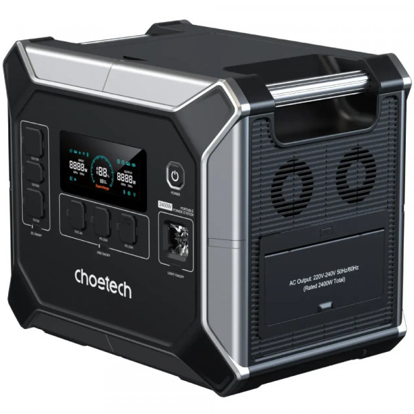 Зарядна станція Choetech BS067 2400Вт (2048Вт/г) AC,LiFePo4,MPPT,UPS,PD 100Вт