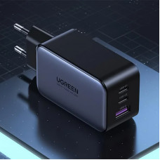 Зарядний пристрій 3xUSB 65W (2хUSB-C+USB-A) Gan CD244 Сірий Ugreen