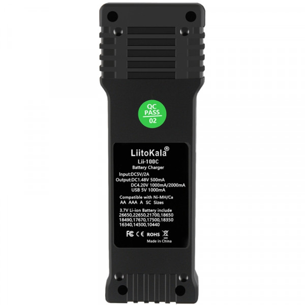 Зарядний пристрій LiitoKala Lii-100C, 1x(Lion/NiMH/NiCd), Power Bank function