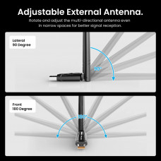 Адаптер WiFi/Bluetooth 5.4 Vention 2.4GHz/5GHz 286/601 Мбіт/с, USB