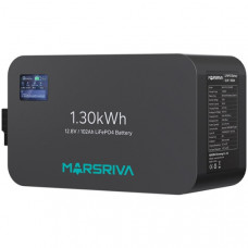 Акумуляторна батарея Marsriva LiFePO4, 12.8V/102Ah , 1.30kWh, настінне кріплення