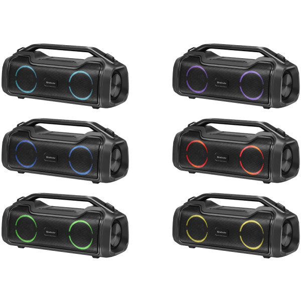 Акустична система 1.0 Defender Beatbox 50, 50W, Bluetooth/RGB/TF/TypeC/IPX5/PWB чорна