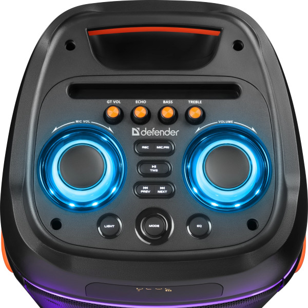 Акустична система 2.0 Defender Boomer 120, 120Вт BT/FM/TF/USB/MIC/LED, чорна