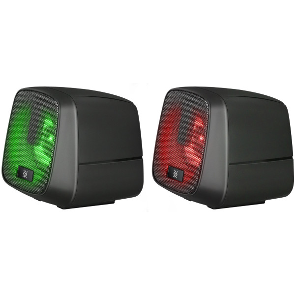 Акустична система 2.0 Defender J2, 6Вт, підсвітка, USB, чорна