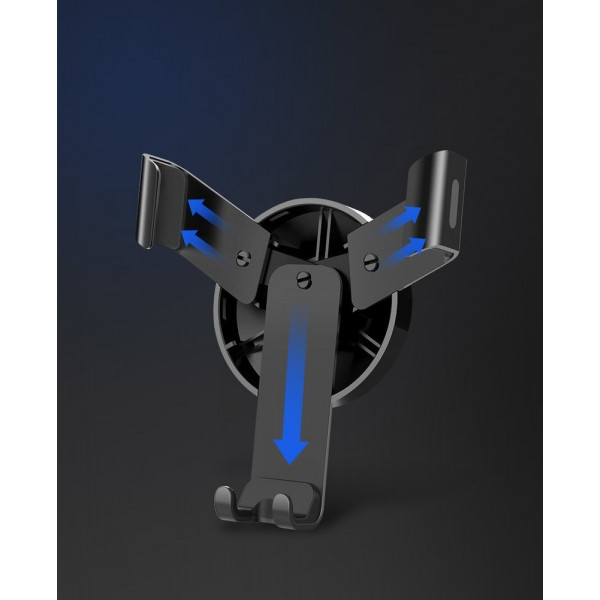 Автомобільне кріплення для смартфона 4.7-6.5" Gravity (На решітку) LP130 Ugreen Косм. Сіре