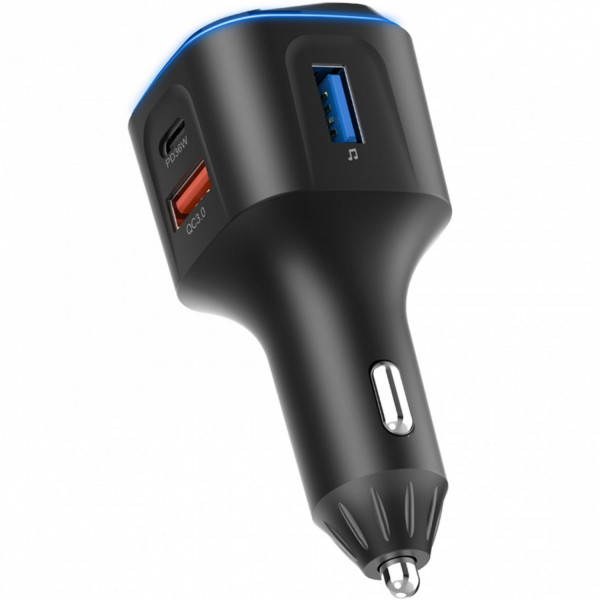автомобільний FM-трансміттер Aspiring Wave 10 54W PD LED/Bluetooth//QC3.0, USB-C 36W