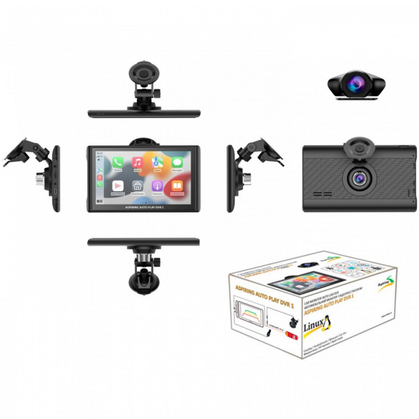Автомобільний монітор Aspiring Auto Play DVR 1 Magnet CarPlay Android auto