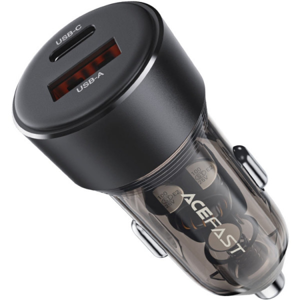 Автозарядка 2xUSB 60W (USB-C + USB-A) B12 Acefast