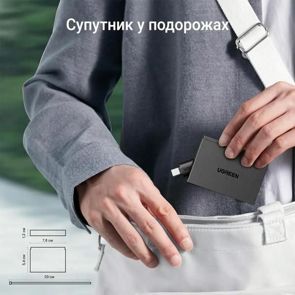 Card Reader USB 3.0 4-in-1,OTG USB-C/USB-A, SD/TF, 4-in-1 CM812 Ugreen