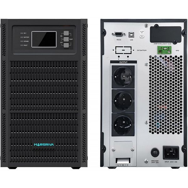 ДБЖ Marsriva MR-US3K, 3кВА/3кВт, Smart Online UPS, 3kVA, 6*12V/9Ah