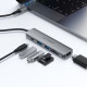 Док-станція USB3.0 Type-C -> HDMI4K@60Hz/2xUSB-A 3.0/TF/SD/USB-C 90W Hub 6-in-1 J18 Acefast